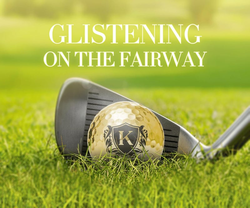 CybGene Funny Golf Gifts for Men Unique, Personalized Gold Golf Balls, Cool Accessories for Golf Lovers, Golfers, for Birthday and Christmas - Image 5